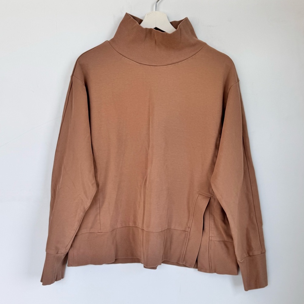 Haven Well Within Tan Funnel Neck Cotton Blend Sweatshirt Size Large